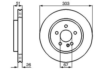 Bosch 0 986 478 468 <span>тормозной диск вентилируемый</span>
