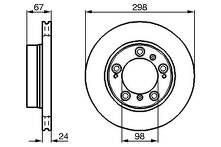 Тормозной диск Bosch 0 986 478 477 для Porsche Boxster 986 кабриолет / рестайлинг