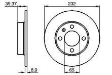 Тормозной диск Bosch 0 986 478 492 для Volkswagen Lupo 1 пок.