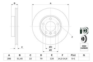 Bosch 0 986 478 513 <span>тормозной диск вентилируемый</span>