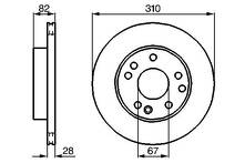 Тормозной диск Bosch 0 986 478 528 для Mercedes-Benz S-Class W140 / рестайлинг