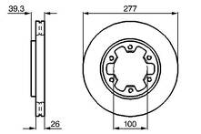 Тормозной диск Bosch 0 986 478 532 для Nissan Terrano 2 пок.