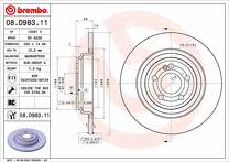 Тормозной диск Brembo Prime Line  08.D983.11