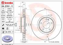 Тормозной диск Brembo Prime Line  09.D761.11