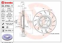 Тормозной диск Brembo Prime Line 09.D763.11 для Mercedes-Benz G-Class W463 / рестайлинг 3