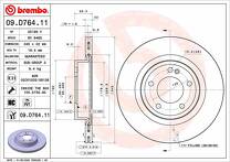 Тормозной диск Brembo Prime Line  09.D764.11