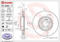 Тормозной диск Brembo Prime Line 09.D985.11 для Mercedes-Benz GLA-Class H247