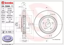 Тормозной диск Brembo Prime Line  09.D988.11