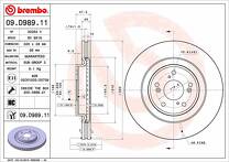Тормозной диск Brembo Prime Line 09.D989.11 для Honda CR-V 5 пок.