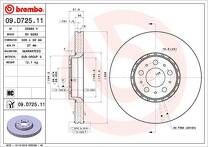 Тормозной диск Brembo Prime Line  09.D725.11