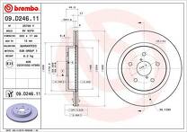 Тормозной диск Brembo Prime Line 09.D246.11 для Subaru Outback 5 пок.