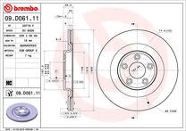Тормозной диск Brembo Prime Line 09.D061.11 для Jaguar F-Type X152 / рестайлинг