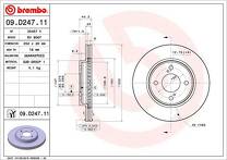 Тормозной диск Brembo Prime Line 09.D247.11 для Suzuki Swift 5 пок.