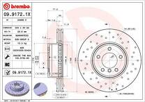 Тормозной диск Brembo Xtra Line 09.9172.1X для BMW 6 серии E64 / кабриолет / рестайлинг