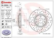 Тормозной диск Brembo Xtra Line 09.B352.1X для Renault Talisman 1 пок.