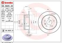 Тормозной диск Brembo Prime Line 08.5625.21 для Toyota Camry XV20