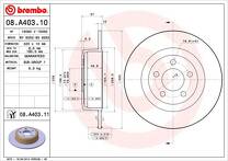 Тормозной диск Brembo Prime Line 08.A403.11 для Dodge Charger 7 пок. / рестайлинг