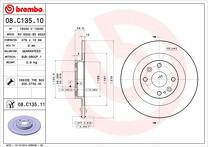 Тормозной диск Brembo Prime Line 08.C135.11 для Mazda MX-5 2 пок. / рестайлинг