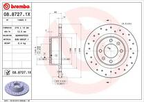 Тормозной диск Brembo Xtra Line 08.8727.1X для Citroen C5 3 пок. / седан