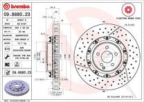 Тормозной диск Brembo Prime Line 09.8880.23 для Mercedes-Benz S-Class W220 / рестайлинг