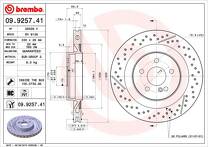 Тормозной диск Brembo Prime Line 09.9257.41 09.9257.41