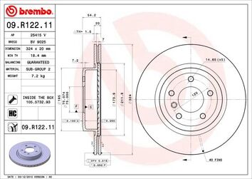 Brembo Prime Line 09.R122.11 <span>тормозной диск вентилируемый</span>