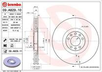 Тормозной диск Brembo Prime Line 09.A829.11 для Peugeot RCZ 1 пок.
