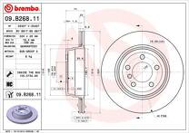 Тормозной диск Brembo Prime Line 09.B268.11 для BMW 7 серии E65 / рестайлинг
