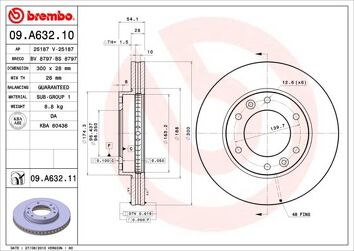 Brembo Prime Line 09.A632.11 <span>тормозной диск вентилируемый</span>