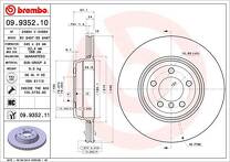 Тормозной диск Brembo Prime Line 09.9352.11 для BMW 7 серии E65 / рестайлинг