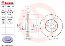 Тормозной диск Brembo Prime Line 09.7357.10 для Nissan Almera N15 / хэтчбек