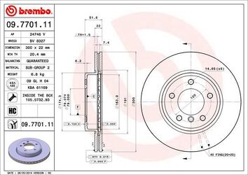 Brembo Prime Line 09.7701.11 <span>тормозной диск вентилируемый</span>