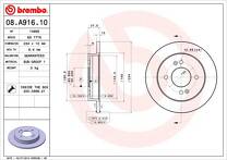 Тормозной диск Brembo Prime Line 08.A916.10 для Kia Picanto 3 пок. / рестайлинг