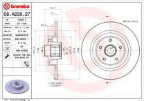 Тормозной диск Brembo Prime Line 08.A239.27 для Renault Vel Satis 1 пок.