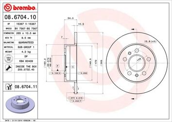 Brembo Prime Line 08.6704.10 <span>тормозной диск полный</span>