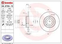 Тормозной диск Brembo Prime Line 08.6785.10 для Volkswagen Polo 3 пок. / хэтчбек