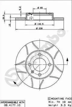 Brembo Xtra Line 08.4177.75 <span>тормозной диск полный</span>