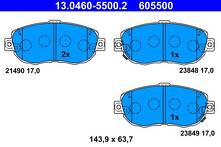 Передние тормозные колодки ATE 13.0460-5500.2 для Toyota Supra 4 пок. / A80