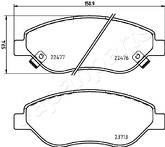 Передние тормозные колодки Japanparts PA-0244AF для Fiat Tipo 2 пок. / хэтчбек