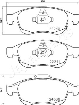 Japanparts PA-0217AF <span>тормозные колодки передние</span>