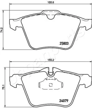 Japanparts PA-0346AF <span>тормозные колодки передние</span>