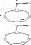 Передние тормозные колодки Japanparts PA-0619AF для Citroen C6 1 пок.
