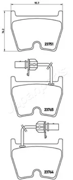 Japanparts PA-0922AF <span>тормозные колодки передние</span>