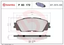 Передние тормозные колодки Brembo  P 83 172