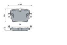 Задние тормозные колодки Bosch 0 986 494 874 0 986 494 874