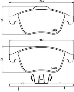 Brembo P 68 045 <span>тормозные колодки передние</span>