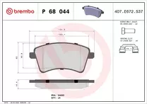 Передние тормозные колодки Brembo  P 68 044