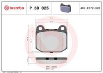 Передние тормозные колодки Brembo P 59 025 для Opel Speedster E01