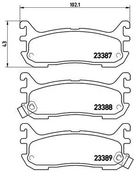 Brembo P 49 021 <span>тормозные колодки задние</span>