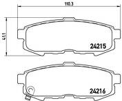 Задние тормозные колодки Brembo P 49 042 для Mazda MPV 2 пок.